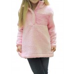 Pink Sherpa Pullover for Little Girl