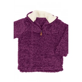 Violet Luxe Fuzzy Pullover Sherpa Girl Sweatshirt
