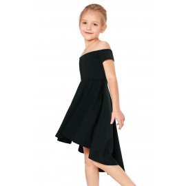 Black All The Rage Skater Dress for Little Girls
