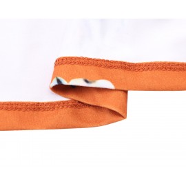 Floral Orange Swing Dress with Hidden Pockets