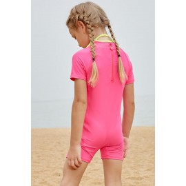 Pink Flamingo Love One Piece Swimsuit for Little Girl