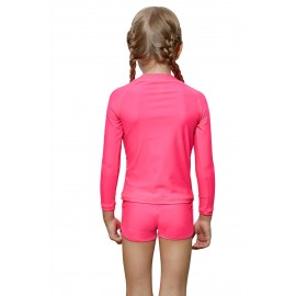 Rosy Long Sleeve Rash Guard for Little Girls