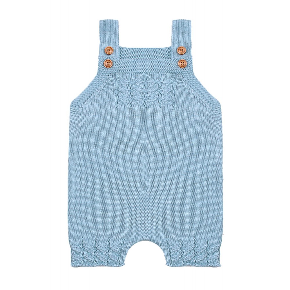 Blue Cable Knit Detail Baby Overall