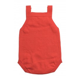 Orange Star Pattern Knitted Infant Romper Baby Wear